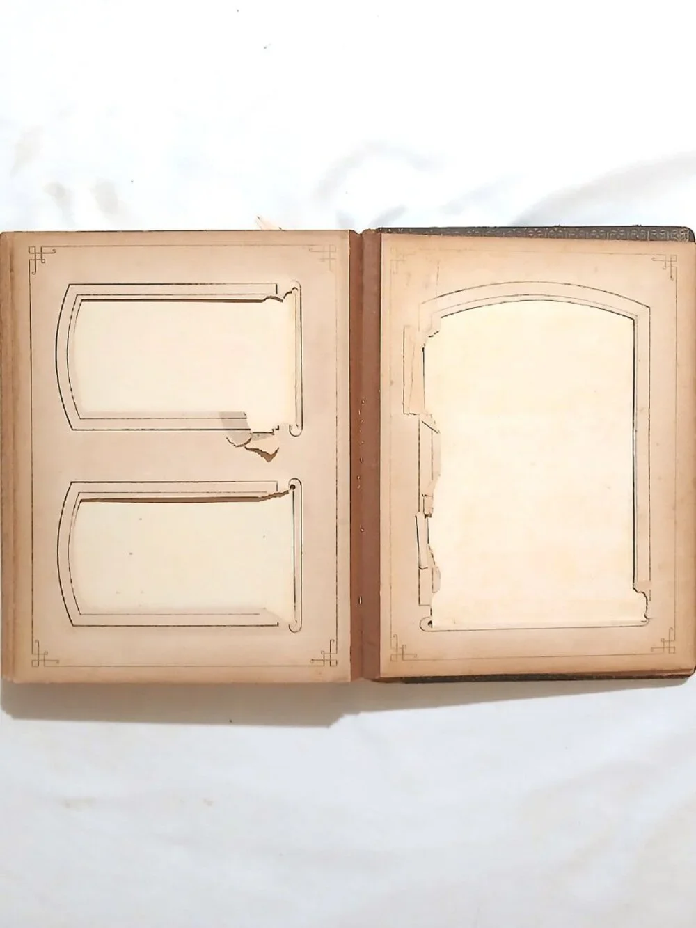 Antique Victorian Photo Album Late 1800s Cabinet Card CDV Empty Floral As-Is